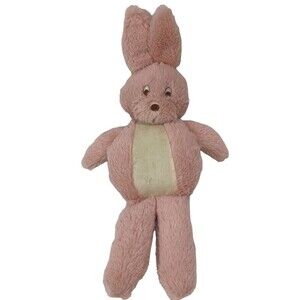VINTAGE Elite Pet Squeaking‎ Plush Stuffed Toy Pink Easter Rabbit Long Ear 17 in